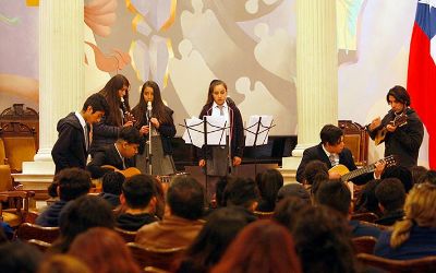 Conjunto musical del Liceo Ciudad de Brasilia.