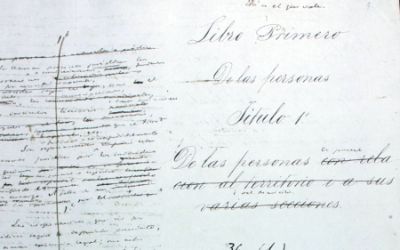 "Trabajos del código civil. Libro I" de Andrés Bello. Pertenece a la Colección Manuscritos