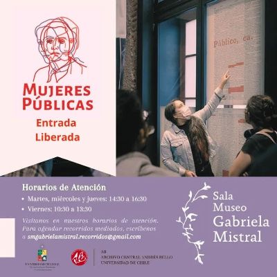 Exposición Mujeres Públicas de la Sala Museo Gabriela Mistral