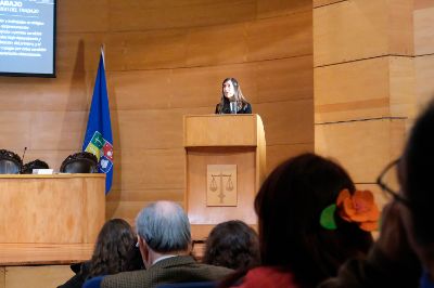 Con el objetivo de entregar herramientas teóricas en materia legal sobre cultura, la abogada Daniela Camprubi ofreció a las y los asistentes la charla magistral “Derechos culturales”.