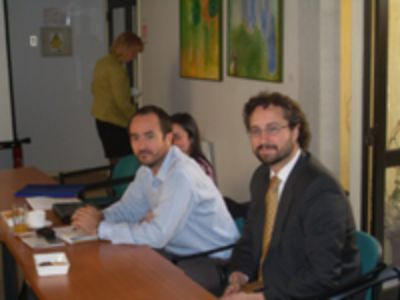 El Prof. Rodrigo Fuster junto a Cristobal de la Maza del Ministerio del Medio Ambiente