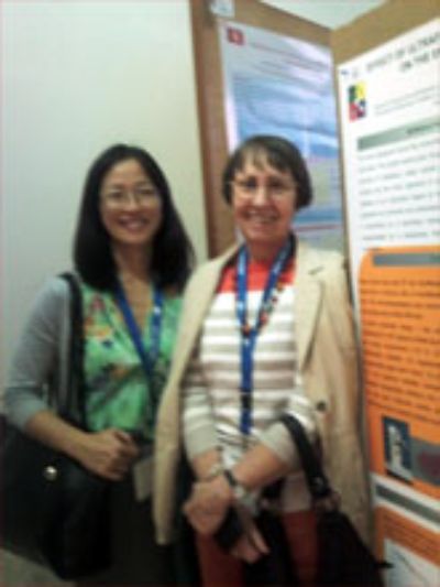 Makiko Taguchi Agricultural Officer de FAO´s Plant Production and Protection Division, Roma con la Prof. Carmen Sáenz 