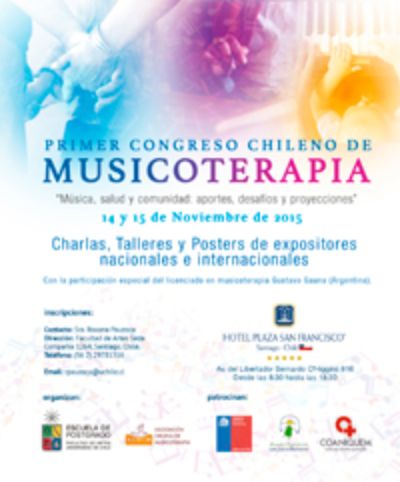Primer Congreso de Musicoterapia en Chile, 14 y 15 de noviembre.