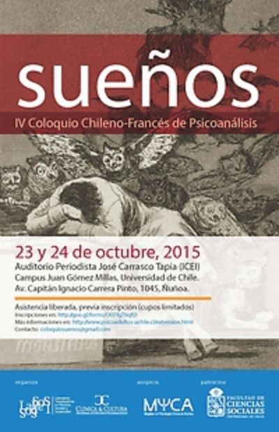 Afiche del Coloquio Chileno-Francés de Psicoanálisis "Sueños"