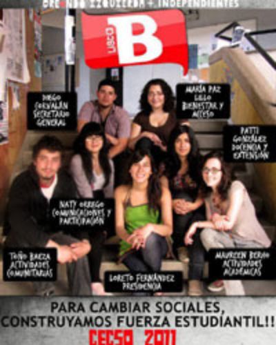 Afiche de la Lista B, ganadora de las elecciones para conformar el nuevo Centro de Estudiantes, período 2010-2011.