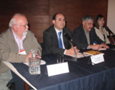 Los profesores Lucio Rehbein, Jesús Redondo, Bernardo Amigo y Claudia Zúñiga