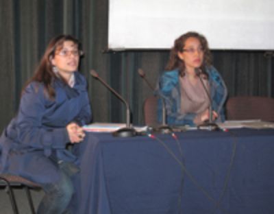 Las antropólogas del CIEG, Carolina Franch y Paula Hernández.