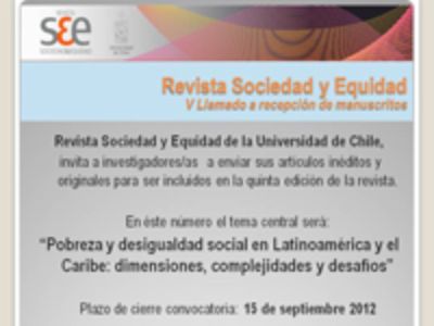 Convocatoria Revista Sociedad y Equidad