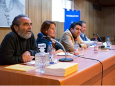 De izq. a der: Rodrigo Baño, Eloísa González, Patricio López y Sergio Micco.