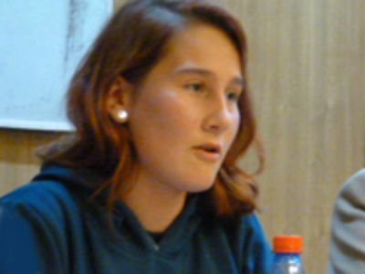 Eloísa González, representante de los estudiantes secundarios. 