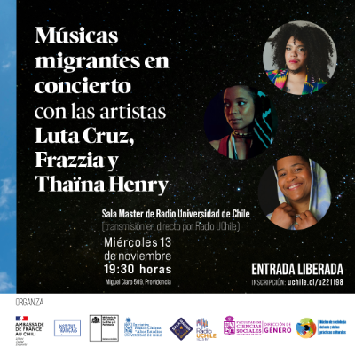 Músicas migrantes se harán presentes con concierto abierto a la comunidad.