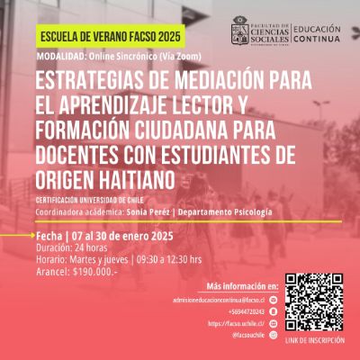 Estrategias de mediación para el aprendizaje lector y formación ciudadana para docentes con estudiantes de origen haitiano 