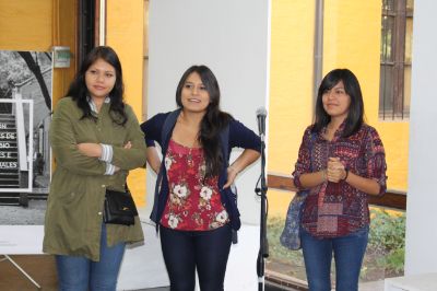 Estudiantes de la Universidad Autónoma de San Luis Potosí: (de izquierda a derecha) Mónica Méndez, Marichui Villarreal e Isabel Briceño.