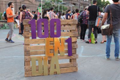 Festival presentó distintas intervenciones en el centro de Santiago.
