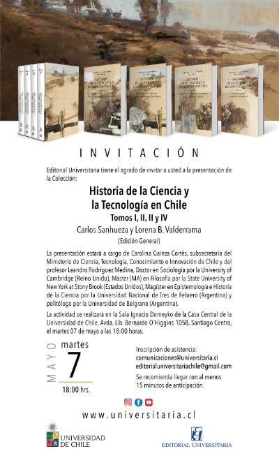 Invitación Colección de libros Hist. Ciencias y Tec