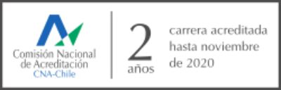 Carrera acreditada por 2 años hasta noviembre de 2020, impartida en Santiago, en jornada diurna y modalidad presencial. Comisión Nacional de Acreditación.