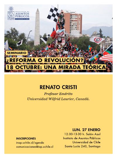 Seminario ¿Reforma o revolución? 18 de octubre: una mirada teórica