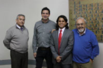 Los profesores Aquiles Sepúlveda, Rodrigo Espinoza y Luis Cifuentes, parte de la Comisión Evaluadora. 