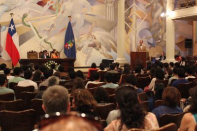 El evento se realizó en el Salón de Honor de la Casa Central de la U. de Chile.