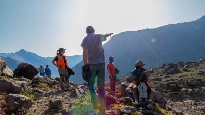 Los estudiantes pudieron estudiar el volcanismo, sismicidad y las fracturas de corteza presentes en Los Andes