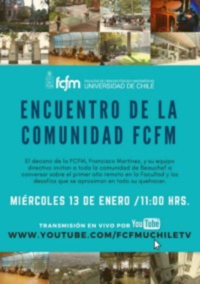 El encuentro se realizó el 13 de enero y se transmitió por el canal Youtube FCFM-UChlie TV.