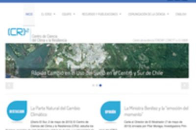 Vista de sitio web Centro de Ciencia del Clima y la Resilencia