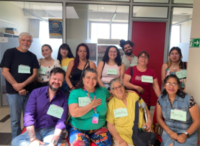 Parte del grupo de trabajo del proyecto Valentín Letelier 2024 “Espiral de cuidados, Avanzar hacia la corresponsabilidad social en los arreglos de cuidados en Santa Julia, Macul” 