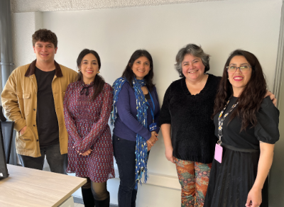 Los psicólogos Carlos Banse y Fabiola Sánchez; la doctora Viviana Guajardo; la psicóloga Leonor Villacura y la secretaria de UAPSI, Jocelyn Marín. 