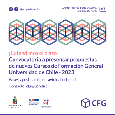Banner - Convocatoria a presentar propuestas de nuevos Cursos de Formación General (CFG) 2023