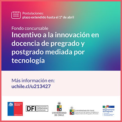 Banner del Fondo concursable Incentivo a la innovación en docencia de pregrado y postgrado mediada por tecnología