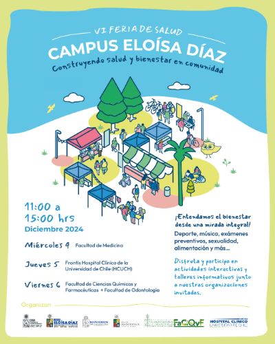 Este año se realiza la VI versión de la Feria de Salud Campus Eloísa Díaz, un hito anual para la promoción y prevención en salud de la comunidad universitaria.