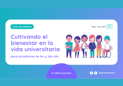 Imagen del ciclo de talleres que la Universidad de Chile imparte desde el 2020 con foco en el bienestar psicológico de estudiantes.