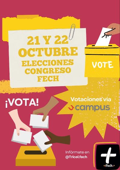 Las elecciones del Congreso FECh se realizarán via U-Campus el 21 y 22 de octubre