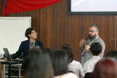 En el taller, además, participaron representantes del Programa de Diversidad de Sexual de la Municipalidad de Santiago, Erika Montecinos y Franco Fuica.