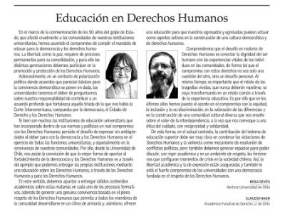 Columna educación y derechos humanos