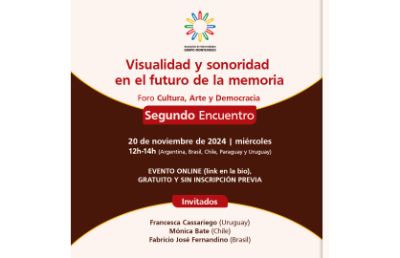 El segundo encuentro del Foro Cultura, Arte y Democracia ofreció una valiosa oportunidad para explorar cómo el arte se convierte en una herramienta crítica para la construcción de memoria colectiva y el análisis de las realidades sociales y políticas en América Latina.