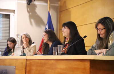 El panel “Experiencias de Internacionalización del Currículum en IES del CUECH” estuvo compuesto por representantes de la Universidad de La Frontera, Universidad de Valparaíso y Universidad de Chile.