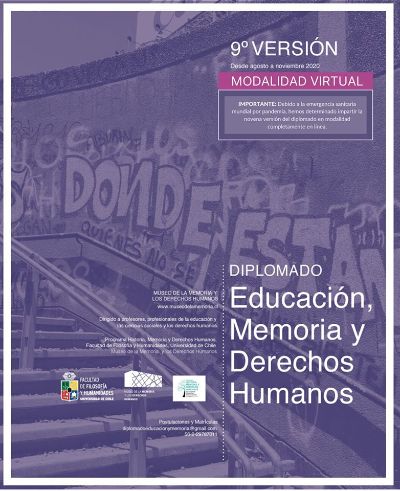 Afiche de convocatoria 9° versión Diplomado en Educación, Memoria y DD.HH