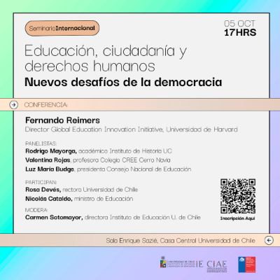 Afiche seminario: Educación, ciudadanía y derechos humanos