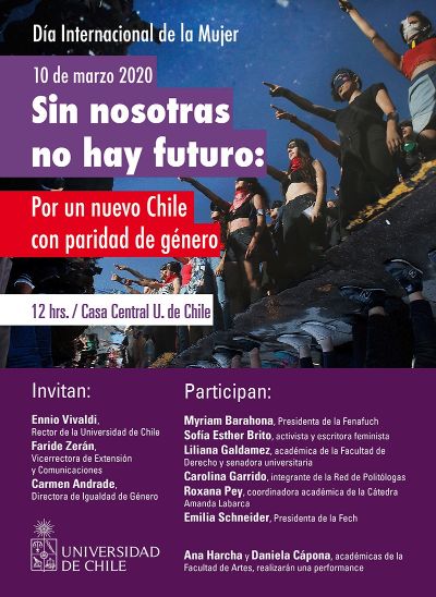 "Sin nosotras no hay futuro: Por un nuevo Chile con paridad de género".