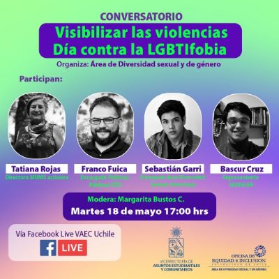 Conversatorio: "Visibilizar las violencias. Día contra la LGBTIfobia"