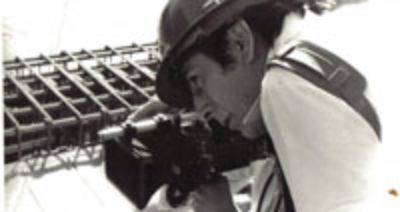 Héctor Ríos en la filmación de la película "Entre ponerle y no ponerle", 1971.
