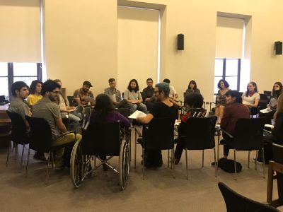 Estudiantes de la Universidad de Chile durante los Cursos de Formación General coordinados por la Oficina de Equidad e Inclusión