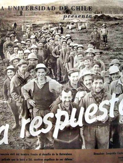 Afiche del documental "La respuesta" de Leopoldo Castedo.