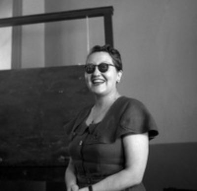 Marta Brunet - Escuela de Verano 1954. Fotografía de Baltazar Robles.
