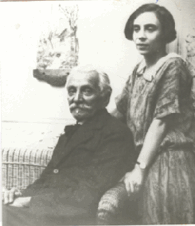 Ana Cortés y su maestro Juan Francisco González 