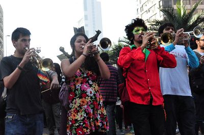 La música ha sido parte de muchas de las movilizaciones, expresando la multiplicidad de personas que se han hecho parte del movimiento estudiantil.