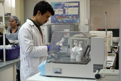 En el marco de la actividad, los investigadores recorrieron las instalaciones y laboratorios de la Facultad de Ciencias Veterinarias y Pecuarias y del INTA.