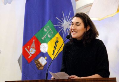 La presidenta de la Federación de Estudiantes de la Universidad de Chile, Emilia Schneider.