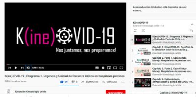 "K(ine)OVID-19: ¡Nos juntamos, nos preparamos!" está disponible en youtube en formato video, y en IVOX en audio.